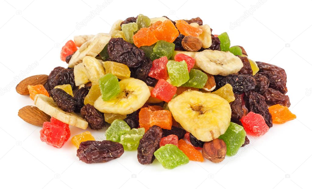 Dried fruits isolated 