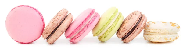 İzole Fransız tatlı macaroons — Stok fotoğraf