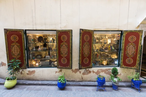 Moroccan Style Hanging Lamps Market Medina Lamps Souvenir Shops Marrakech — Stock Photo, Image