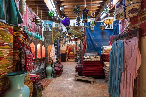 Marockansk Stil Marknad Medina Souvenirbutiker Marrakech Traditionell Marockansk Marknad Marocko — Stockfoto