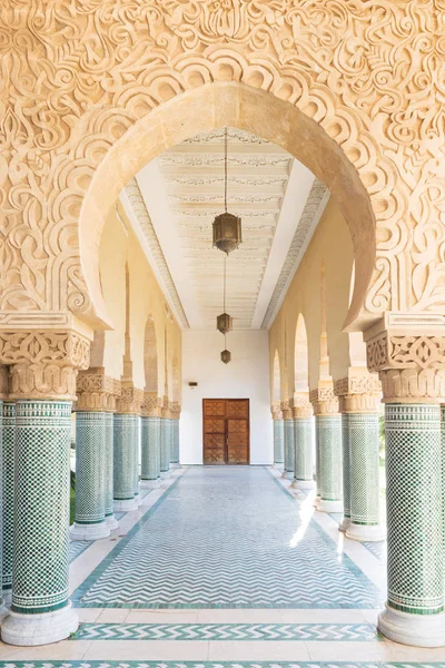 Hasan Camii Fas Kazablanka Şehrinde Bir Camidir Afrika Daki Büyük — Stok fotoğraf