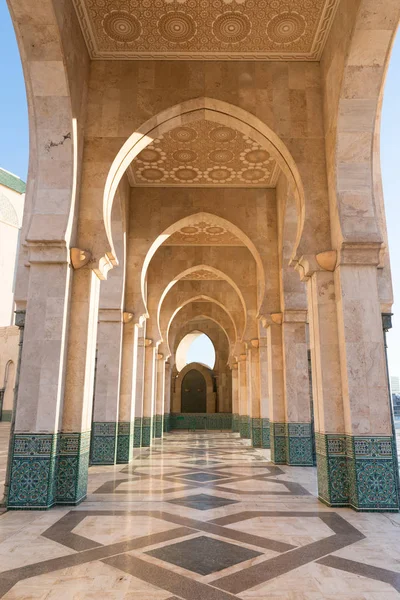 Мечеть Хасана Мечеть Касабланке Марокко Самая Большая Мечеть Африке Третья — стоковое фото