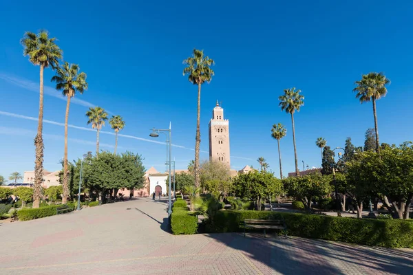 Mosquée Koutoubia Est Grande Mosquée Marrakech Maroc Est Également Connu — Photo
