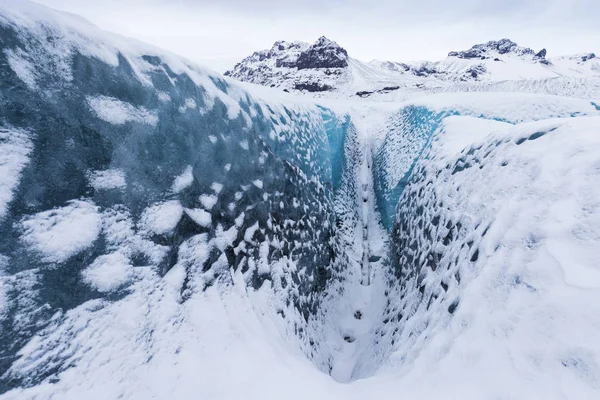 Montanhas Com Nuvens Antártida Geleiras Icebergs Cavernas Gelo Hemisfério Sul — Fotografia de Stock