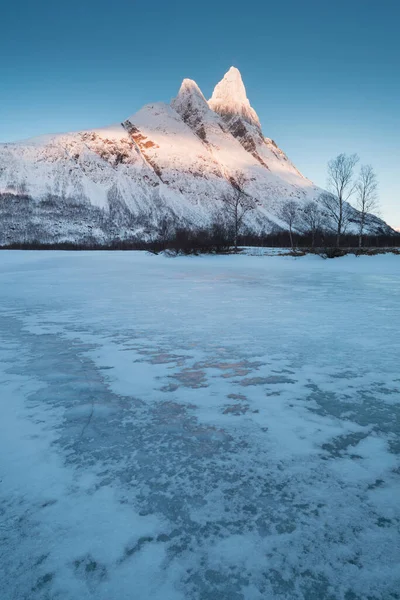 Panoráma Havas Fjordok Hegyvonulat Senja Norvégia Amazing Norway Nature Seascape — Stock Fotó