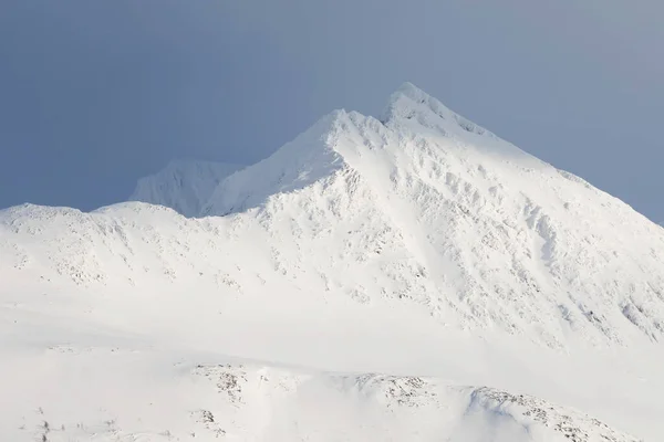 Panorama Snöiga Fjordar Och Bergskedja Senja Norge Fantastisk Norge Natur — Stockfoto