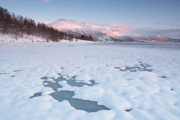 Norvégia Táj Jég Jellege Gleccser Hegyek Spitsbergen Longyearbyen Svalbard Jeges — Stock Fotó