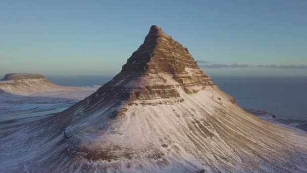 Panorama Snowy Fjords Mountain Range Norway Amazing Norway Nature Seascape — Stock Video