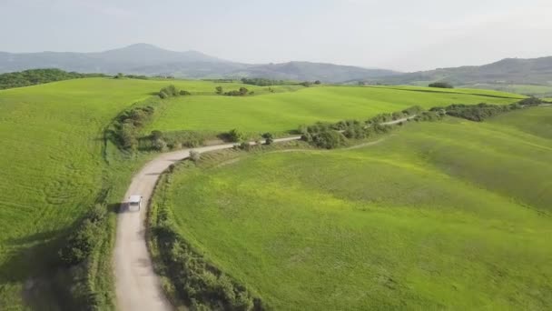 Hermoso Paisaje Con Árboles Carretera — Vídeos de Stock