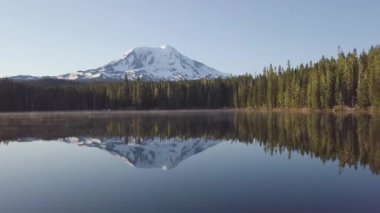 Güzel dağ ve göl manzarası