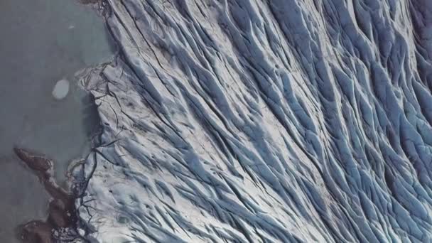 背景に美しい氷河の空中ビュー — ストック動画