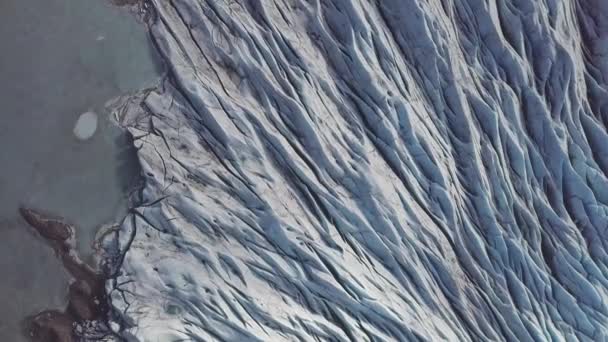 Vista Aérea Del Hermoso Glaciar Fondo — Vídeo de stock