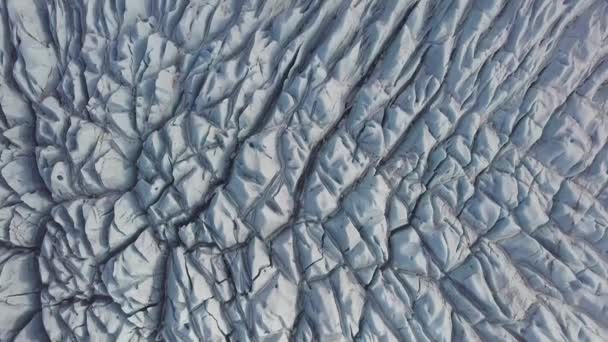 背景上美丽冰川的空中景观 — 图库视频影像