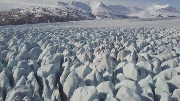 Luftaufnahme Des Schönen Gletschers Hintergrund — Stockvideo