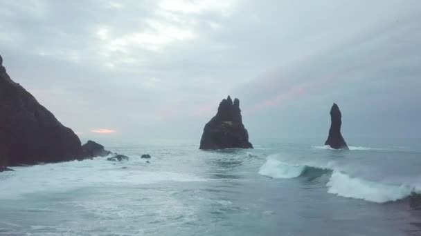 Vistas Panorámicas Las Montañas Rocosas Mar — Vídeo de stock