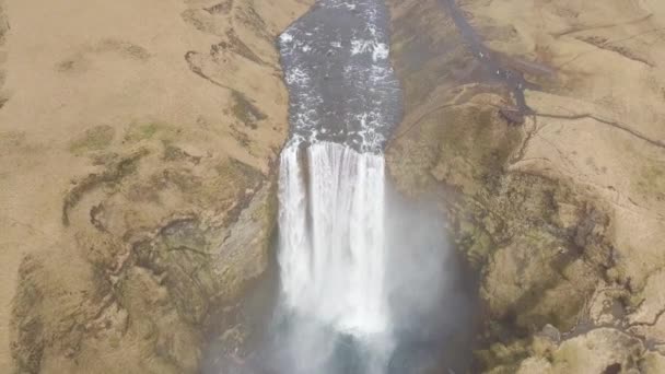 Vista Panorâmica Cachoeira Verão — Vídeo de Stock