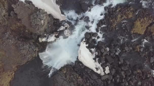 Szenische Ansicht Des Wasserfalls Sommer — Stockvideo