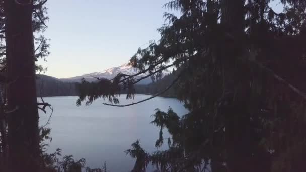 Vista Hermosa Montaña Lago — Vídeo de stock