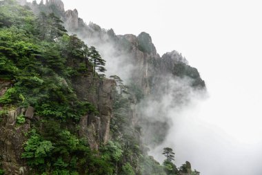 Sarı Dağlar. Huangshan Dağı. Çin 'in doğusundaki Güney Anhui eyaletinde bir dağ sırası..