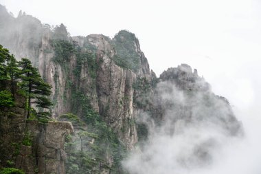 Sarı Dağlar. Huangshan Dağı. Çin 'in doğusundaki Güney Anhui eyaletinde bir dağ sırası..