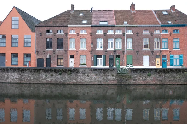 België Brugge Oktober 2019 Waterkanalen Brugge Belgium Noord Venetië Herfstreis — Stockfoto