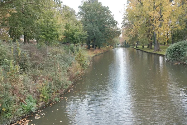 Belgia Brugia Października 2019 Kanały Wodne Brugii Belgium Północnej Wenecji — Zdjęcie stockowe
