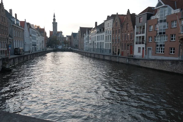 België Brugge Oktober 2019 Waterkanalen Brugge Belgium Noord Venetië Herfstreis — Stockfoto