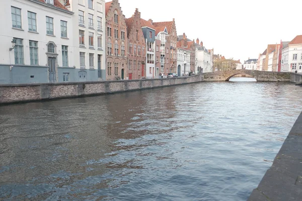 Belgio Brugge Ottobre 2019 Canali Acqua Bruges Belgium Nord Venezia — Foto Stock