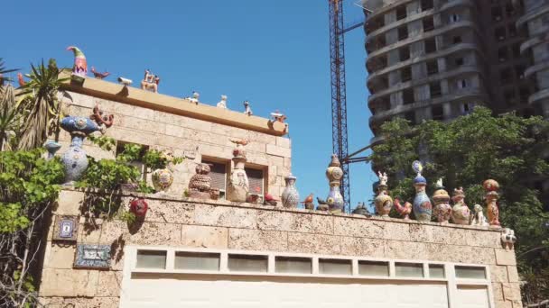 Israel Netanya Maio 2020 Portões Frente Casa Estão Decorados Com — Vídeo de Stock