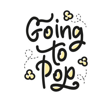 Bebek hediye kartıyla gelen mektuplar patlamaya hazır! Siyah metin beyaz arkaplanda izole edilmiş. Vektör stok illüstrasyonu