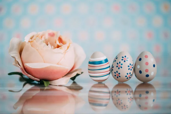 Bela Páscoa Primavera Imagens Temáticas Com Decorações — Fotografia de Stock