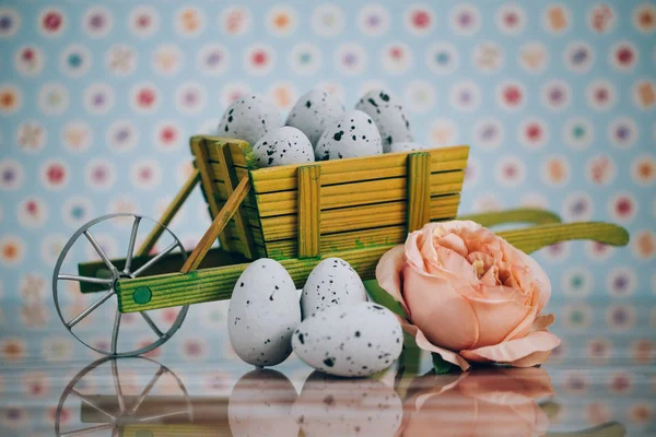 Bela Páscoa Primavera Imagens Temáticas Com Decorações — Fotografia de Stock