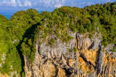 Krabi - Railay beach seen from a drone. One of Thailand's most famous luxurious beach. 