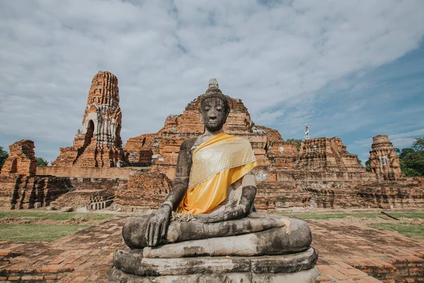 Amazing Details Wat Maha Temple Ruins — Stock Photo, Image