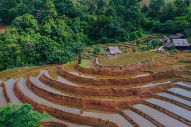Aerial view of agriculture lands in Doi Inthanon national park, Thailand.