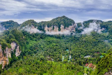 Krabi - Railay beach seen from a drone. One of Thailand's most famous luxurious beach. 