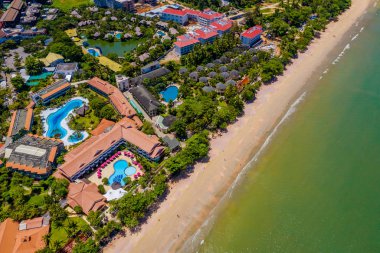 Krabi - Railay beach seen from a drone. One of Thailand's most famous luxurious beach. 