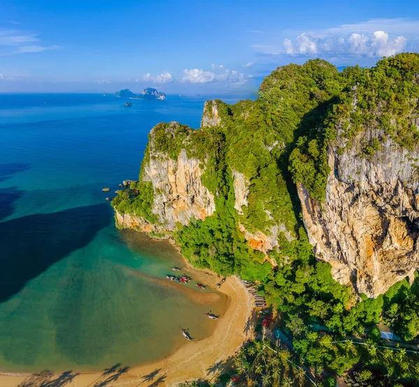 Krabi Railay Beach Seen Drone One Thailand Most Famous Luxurious — Stock Photo, Image