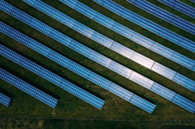 solar panels drone view 