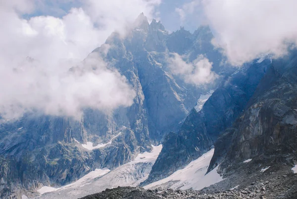 Mont blanc, chamonix a francia Alpok. Franciaország. — Stock Fotó