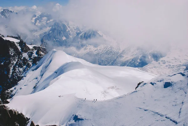 Mont blanc, chamonix a francia Alpok. Franciaország. — Stock Fotó