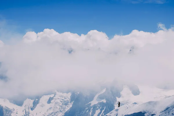 Mont blanc, chamonix a francia Alpok. Franciaország. — Stock Fotó