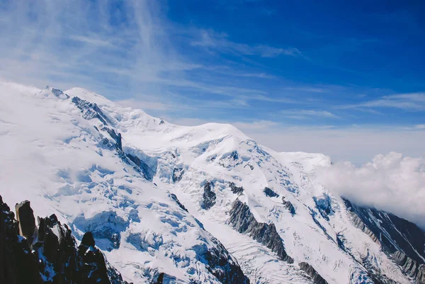 Mont blanc, chamonix a francia Alpok. Franciaország. — Stock Fotó