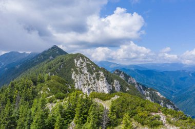 Piatra Craiului seen from a drone.