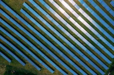 solar panels drone view 