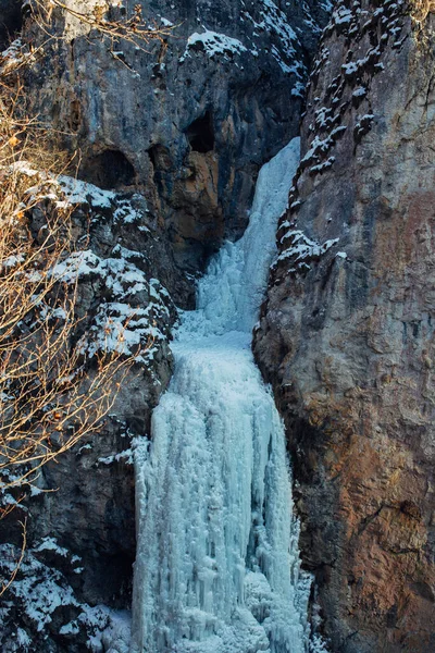 Cascada Congelada Invierno — Foto de Stock