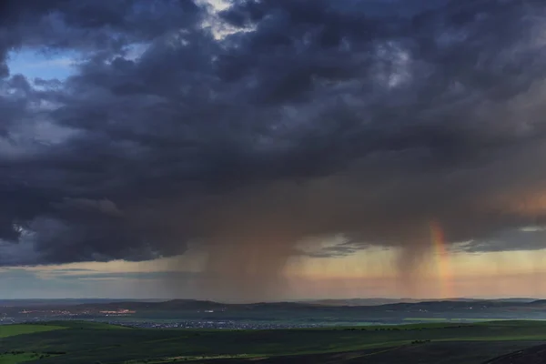 Nubes Lluvia Tormentosas Oscuras Dramáticas — Foto de Stock