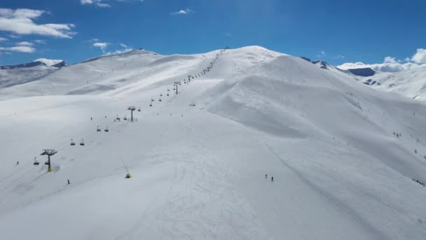 Snowy Slopes Ski Resort — Stock Video