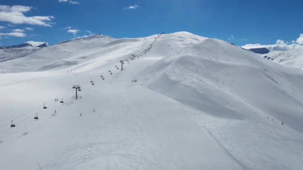Snowy Slopes Ski Resort — Stock Video