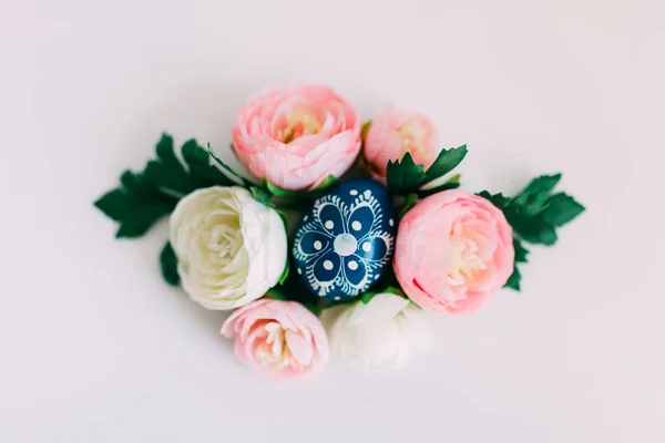 Hermoso Fondo Pascua Con Decoraciones Imagen Temática Primavera Pascua — Foto de Stock